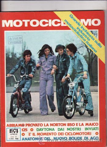 Automobili e Motociclette: REVISTA MOTOCICLISMO N&ordm; APRILE A&Ntilde;O 1974. PRUEBA: NORTON COMANDO 850. PRUEBA: MAIGO GS 125.