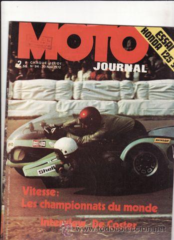 Automobili e Motociclette: REVISTA MOTO JOURNAL N&ordm; 94 A&Ntilde;O 1972. PRUEBA: HONDA SL 125.