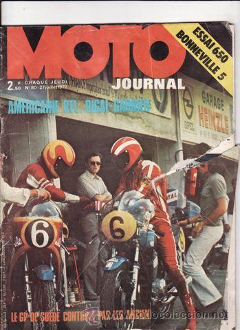 Automobili e Motociclette: REVISTA MOTO JOURNAL N&ordm; 80. PRUEBA: TRIUMPH BONNEVILLE. PORTADA ROTA.