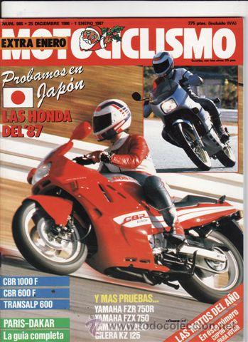 Automobili e Motociclette: REVISTA MOTOCICLISMO N&ordm; 985 A&Ntilde;O 1987. PRUEBA. YAMAHA FZR 750. YAMAHA FAZER 750. CONT: GILERA KZ 125.