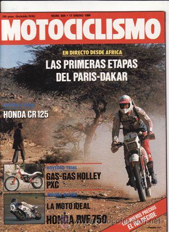 Cars and Motorcycles: REVISTA MOTOCICLISMO N&ordm; 936 A&Ntilde;O 1986. PRUEBA: HONDA VF 750 F. GAS GAS HALLEY. HONDA CR 125.