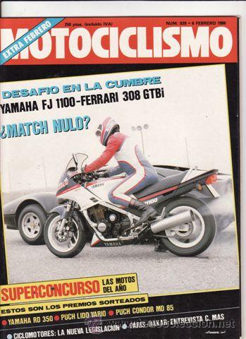 Voitures et Motocyclettes: REVISTA MOTOCICLISMO N&ordm; 939 A&Ntilde;O 1986. PRUEBA: HUSQVARNA CR 250. REPORTAJES Y DEPORTE PREGUNTAR.