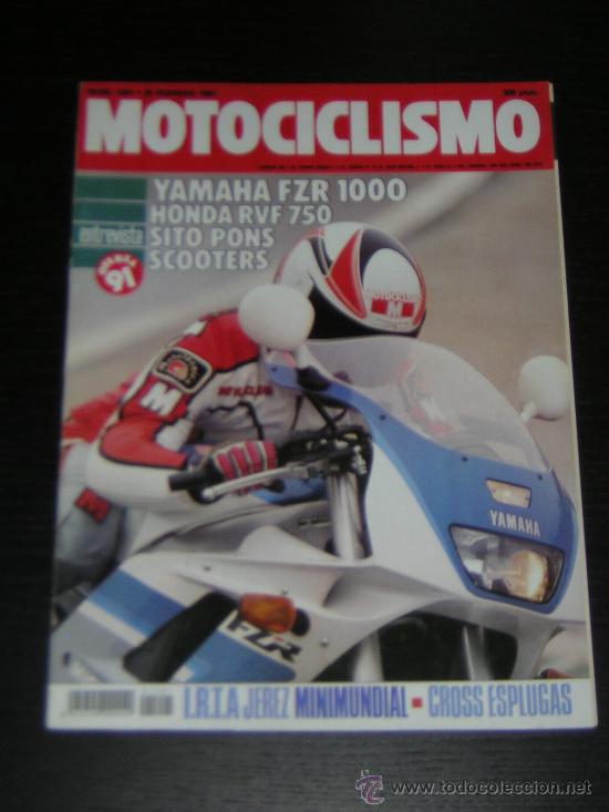 Coches y motocicletas: MOTOCICLISMO N&ordm; 1201 - FEB 1991 - YAMAHA FZR 1000 / HONDA RVF 750 / SCOOPY SH 75 / SITO PONS