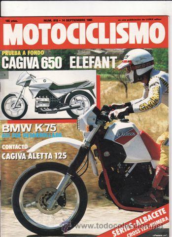 Voitures et Motocyclettes: REVISTA MOTOCICLISMO N&ordm; 919 A&Ntilde;O 1985. PRUEBA: CAGIVA 650 ELEFANT. CONTACTO: CAGIVA ALETTA 125. REPOR