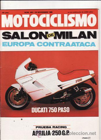 Automobili e Motociclette: REVISTA MOTOCICLISMO N&ordm; 930 A&Ntilde;O 1985. RACING APRILIA 250 GP.