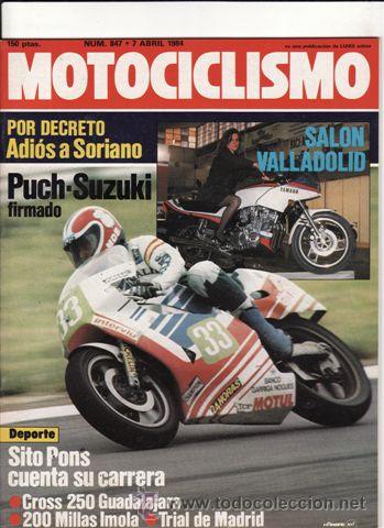 Autos und Motorr&auml;der: REVISTA MOTOCICLISMO N&ordm; 847 A&Ntilde;O 1984.