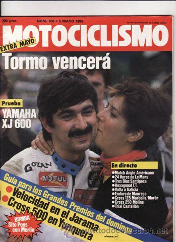Coches y motocicletas: REVISTA MOTOCICLISMO N&ordm; 850 A&Ntilde;O 1984. PRUEBA: YAMAHA XJ 600. REPORTAJES Y DEPORTE PREGUNTAR.