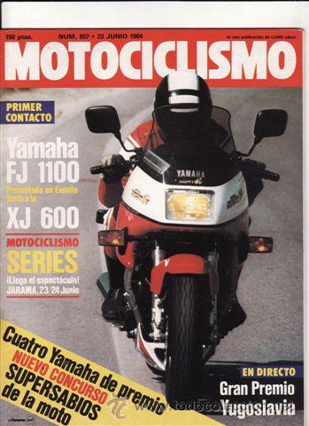 Autos und Motorr&auml;der: REVISTA MOTOCICLISMO N&ordm; 857 A&Ntilde;O 1984. CONTACTO: YAMAHA FJ 1000. REPORTAJES Y DEPORTE PREGUNTAR.