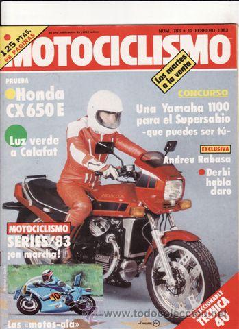 Cars and Motorcycles: REVISTA MOTOCICLISMO N&ordm; 788 A&Ntilde;O 1983. PRUEBA: HONDA CX 650 E.