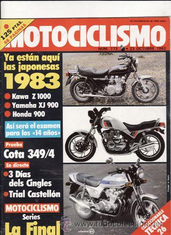 Coches y Motocicletas: REVISTA MOTOCICLISMO N&ordm; 773 A&Ntilde;O 1982. PRUEBA: MONTESA COTA 349/4.