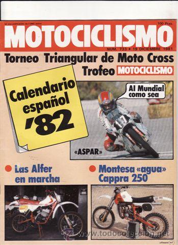 Coches y Motocicletas: REVISTA MOTOCICLISMO N&ordm; 733 A&Ntilde;O 1981. PRUEBA: MONTESA CAPPRA 250 AGUA.