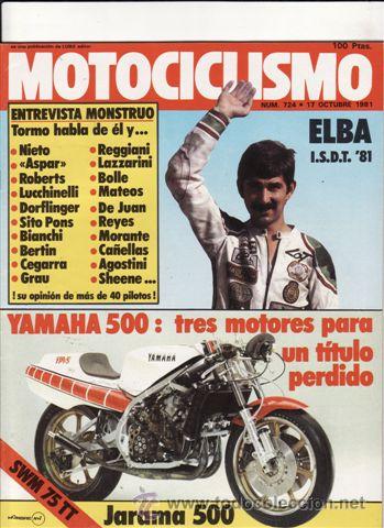 Voitures et Motocyclettes: REVISTA MOTOCICLISMO N&ordm; 724 A&Ntilde;O 1981. PRUEBA: SWM 75 TT.