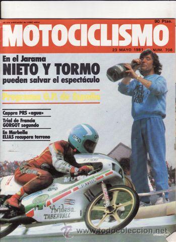 Coches y Motocicletas: REVISTA MOTOCICLISMO N&ordm; 706 A&Ntilde;O 1981. PRESENTACION: MONTESA CAPPRA PRS AGUA.