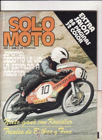 Voitures et Motocyclettes: REVISTA SOLO MOTO ACTUAL N&ordm; 4 A&Ntilde;O 1975. PRUEBA: HONDA 400. POSTER: ROB EDWARDS