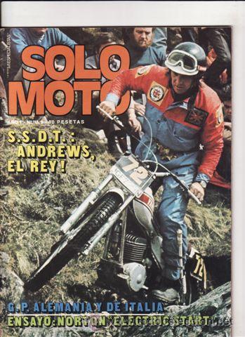 Autos und Motorr&auml;der: REVISTA SOLO MOTO ACTUAL N&ordm; 6 A&Ntilde;O 1975. PRU: NORTON 850 COMMANDO ELECTRIC.POST: R.GROGG Y A. GRABER