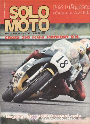 Automobili e Motociclette: REVISTA SOLO MOTO ACTUAL N&ordm; 40 A&Ntilde;O 1976. PRUEBA: CENTAURO. GIMSON 49 ELITE.