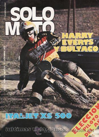 Automobili e Motociclette: REVISTA SOLO MOTO ACTUAL N&ordm; 70 A&Ntilde;O 1976. PRUEBA: YAMAHA ITALJET 500.