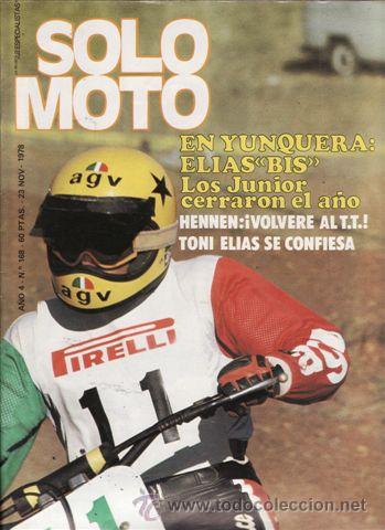 Automobili e Motociclette: REVISTA SOLO MOTO ACTUAL N&ordm; 168 A&Ntilde;O 1978.