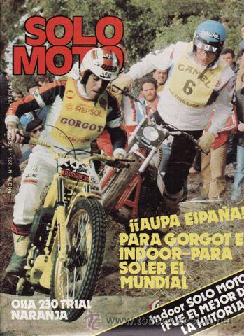 Automobili e Motociclette: REVISTA SOLO MOTO ACTUAL N&ordm; 275 A&Ntilde;O 1981. PRUEBA:OSSA 230 TRIAL NARANJA. REPORTAJES Y DEPORTE PREGUN