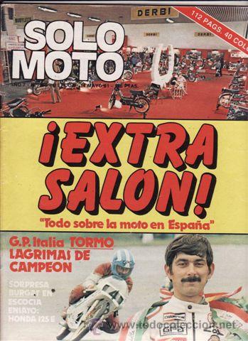 Cars and Motorcycles: REVISTA SOLO MOTO ACTUAL N&ordm; 285 A&Ntilde;O 1981.