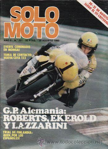 Coches y Motocicletas: REVISTA SOLO MOTO ACTUAL N&ordm; 251 A&Ntilde;O 1980. PRUEBA: MONTESA COTA 123.