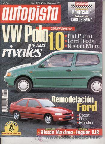 Coches y Motocicletas: REVISTA ATUOPISTA N&ordm; 1854 A&Ntilde;O 1996. PRUEBA: FORD MUSTANG 5.0 GT. PRUEBA: JAGUAR XJR. COPARATIVA: VOL