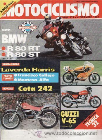 Coches y Motocicletas: REVISTA MOTOCICLISMO N&ordm; 779 A&Ntilde;O 1982. PRU: BMW R 80 RT. BMW R 80 ST. MONTESA CAPPRA 250 PRO-LEVER.