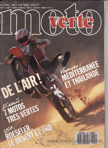 Voitures et Motocyclettes: MAGAZINE MOTO VERTE N&ordm; 192 A&Ntilde;O 1990.