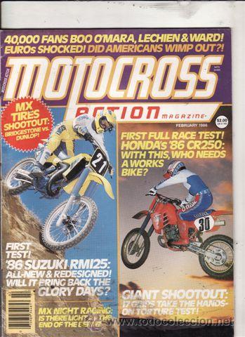 Automobili e Motociclette: MAGAZINE MOTOCROSS ACTION N&ordm; 2 VOLUME 14 A&Ntilde;O 1986.