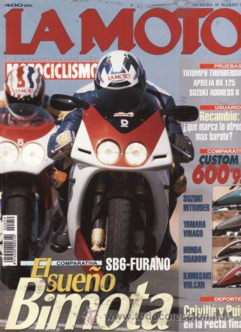 Coches y Motocicletas: REVISTA LA MOTO N&ordm; 59 A&Ntilde;O 1995. PRUEBA: BIMOTA SB6 BIMOTA FURANO. PRUEBA: SUZUKI INTRUDER 600. CONTA