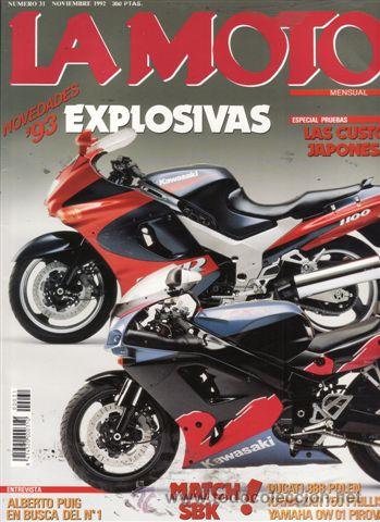 Coches y motocicletas: REVISTA LA MOTO N&ordm; 31 A&Ntilde;O 1992. COMPARATIVA. YAMAHA VIRAGO 750, HONDA SHADOW 600, YAMAHA VIRAGO 1100