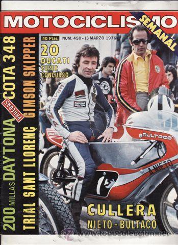 Coches y Motocicletas: REVISTA MOTOCICLISMO N&ordm; 450 A&Ntilde;O 1976. PRUEBA: MONTESA 348. PRUEBA: GIMSON SKIPPER.