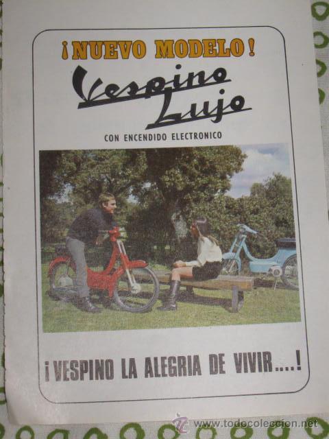 Cars and Motorcycles: QUEX - MOTOS - SCOOTER - PUBLICIDAD MOTO VESPINO 1969