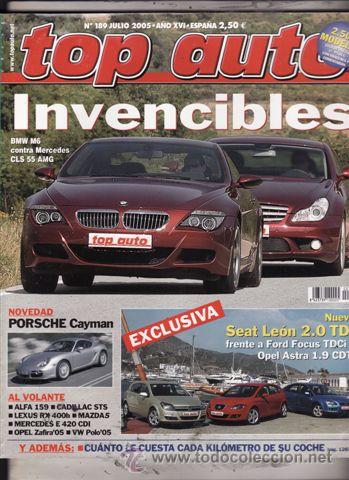 Coches y Motocicletas: REVISTA TOP AUTO N&ordm; 189 A&Ntilde;O 2005. PRU: JAGUAR XKR CABRIO FINAL EDITION. VOLVO XC90 V8. COMP: BMW M6