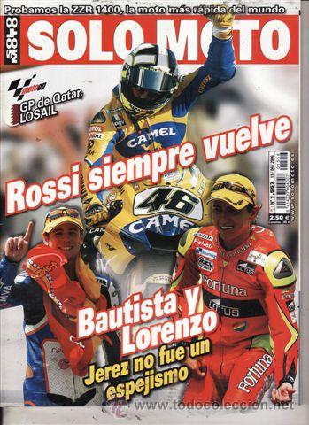 Cars and Motorcycles: REVISTA SOLO MOTO ACTUAL N&ordm; 1557 A&Ntilde;O 2006. PRUEBA: MV BRUTALE 910. CAGIVA RAPTOR 125.