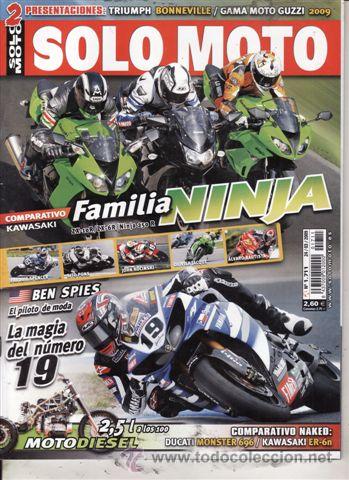 Carros e motociclos: REVISTA SOLO MOTO ACTUAL N&ordm; 1711 A&Ntilde;O 2009. PRUEBA: TRIUMPH BONNEVILLERUIEJU TANGO. COMPARATIVA: KAWA