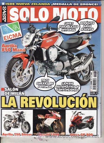 Coches y Motocicletas: REVISTA SOLO MOTO ACTUAL N&ordm; 1589 A&Ntilde;O 2006. PRUEBA: PEUGEOT SATELIS 125.