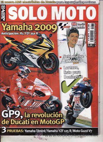 Coches y motocicletas: REVISTA SOLO MOTO ACTUAL N&ordm; 1671 A&Ntilde;O 2008. PRUEBA: YAMAHA XT 660 Z T&Eacute;N&Eacute;R&Eacute;. YAMAHA YZF 125 R.
