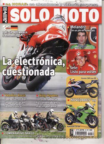 Voitures et Motocyclettes: REVISTA SOLO MOTO ACTUAL N&ordm; 1674 A&Ntilde;O 2008.PRU:DERBI RAMBLA 125.COMP:HONDA CB 600 F ABS,KTM DUKE 690.