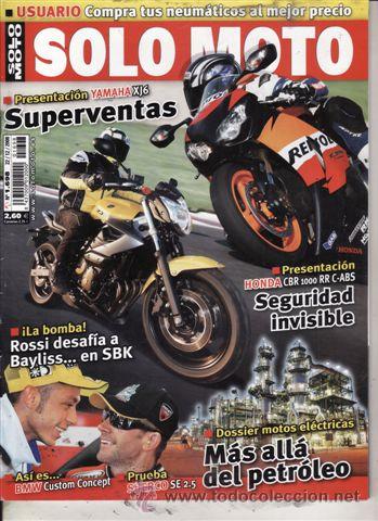 Coches y motocicletas: REVISTA SOLO MOTO ACTUAL N&ordm; 1698 A&Ntilde;O 2008. PRUEBA: YAMAHA XJ 6. SHERCO SE 250 I F 4T.