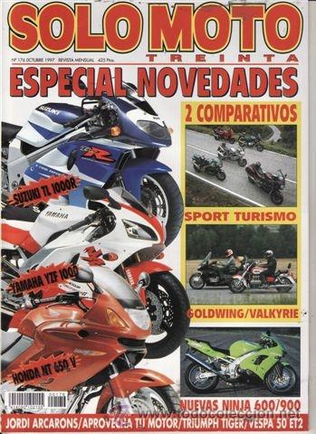 Voitures et Motocyclettes: REVISTA SOLO MOTO TREINTA N&ordm; 176 A&Ntilde;O 1997. PRU: TRIUMPH T1 10 TIGER. COMP: HONDA GL 1500 GOLDWING SE