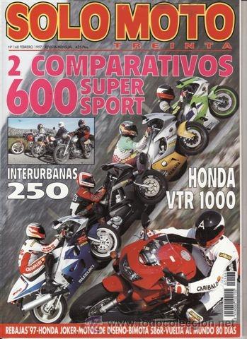 Coches y Motocicletas: REVISTA SOLO MOTO TREINTA N&ordm; 168 A&Ntilde;O 1997. PRUEBA: HARLEY DAVIDSON SPORTSTER (68). BIMOTA SB 6R.