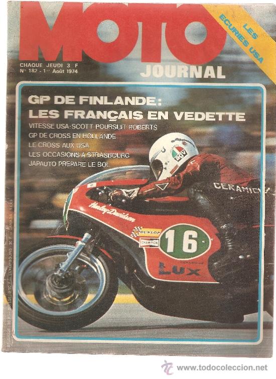 Automobili e Motociclette: moto journal n&ordm; 182 - g p de finlandia, g p cross holandia, cross usa - 01 agosto 1974