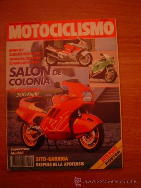 Carros e motociclos: REVISTA MOTOCICLISMO , N&ordm; 1075 - 29 SEPTIEMBRE 1988- SALON DE COLONIA