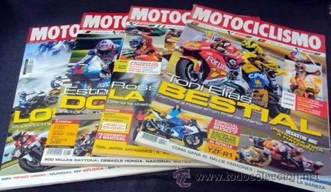 Voitures et Motocyclettes: lote 4 revistas MOTOCICLISMO, 1998, 2017, 2038 y 2059, Rossi, Tony Elias, Hayden; Pedrosa, Lorenzo