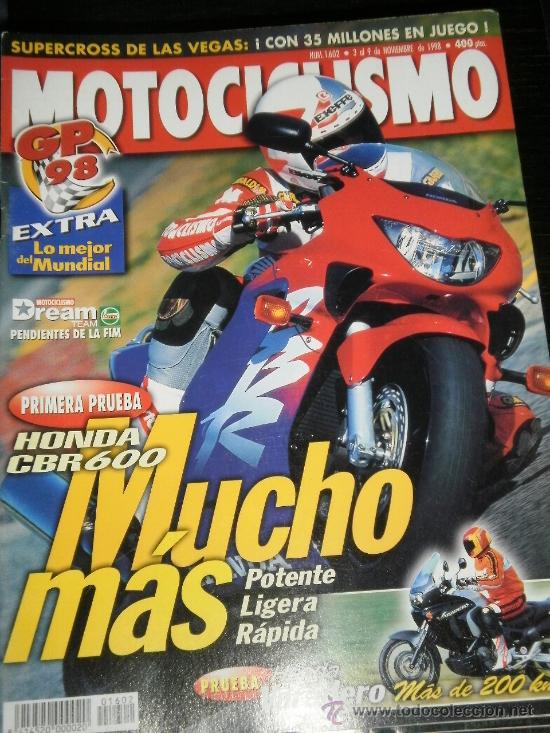 Cars and Motorcycles: MOTOCICLISMO N&ordm; 1602 - NOV 1998 - HONDA CBR 600 / HONDA VARADERO XL 1000V / BIMOTA DB 4 / PIAGGIO