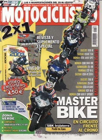 Automobili e Motociclette: REVISTA MOTOCICLISMO N&ordm; 1788 A&Ntilde;O 2002.  COMPARTIVA: HONDA XR 650 Y KTM LC4 640 E.