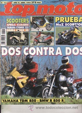 Voitures et Motocyclettes: REVISTA TOP MOTO N&ordm; 53 A&Ntilde;O 1995. PRUEBA: CAGIVA RIVER 600. MZ SKORPIO SPORT. MZ SKORPIO TOUR.