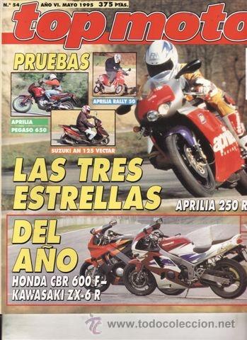 Coches y Motocicletas: REVISTA TOP MOTO N&ordm; 54 A&Ntilde;O 1995. PRUEBA: APRILIA PEGASO 650. APRILIA RALLY 50. SUZUKI AN 125 VECTAR.