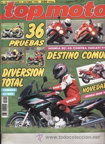 Coches y motocicletas: REVISTA TOP MOTO N&ordm; 10-V A&Ntilde;O 1994. PRUEBA: YAMAHA XJ 900 S DIVERSI&Oacute;N. MOTO MORINI REBELLO 175.